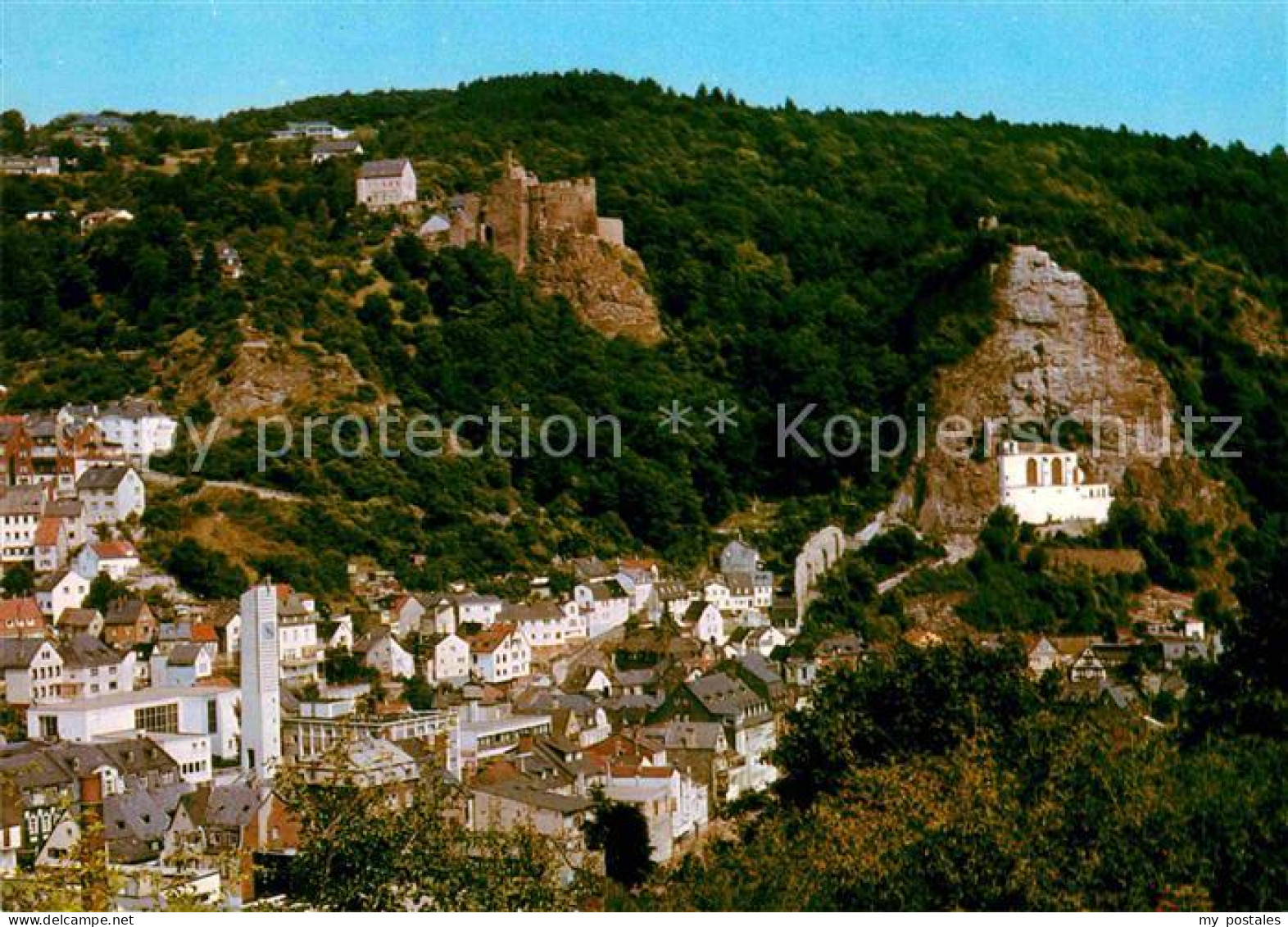 72750071 Idar-Oberstein Stadt Der Edelsteine Felsenkirche Burgruine Idar-Oberste - Idar Oberstein