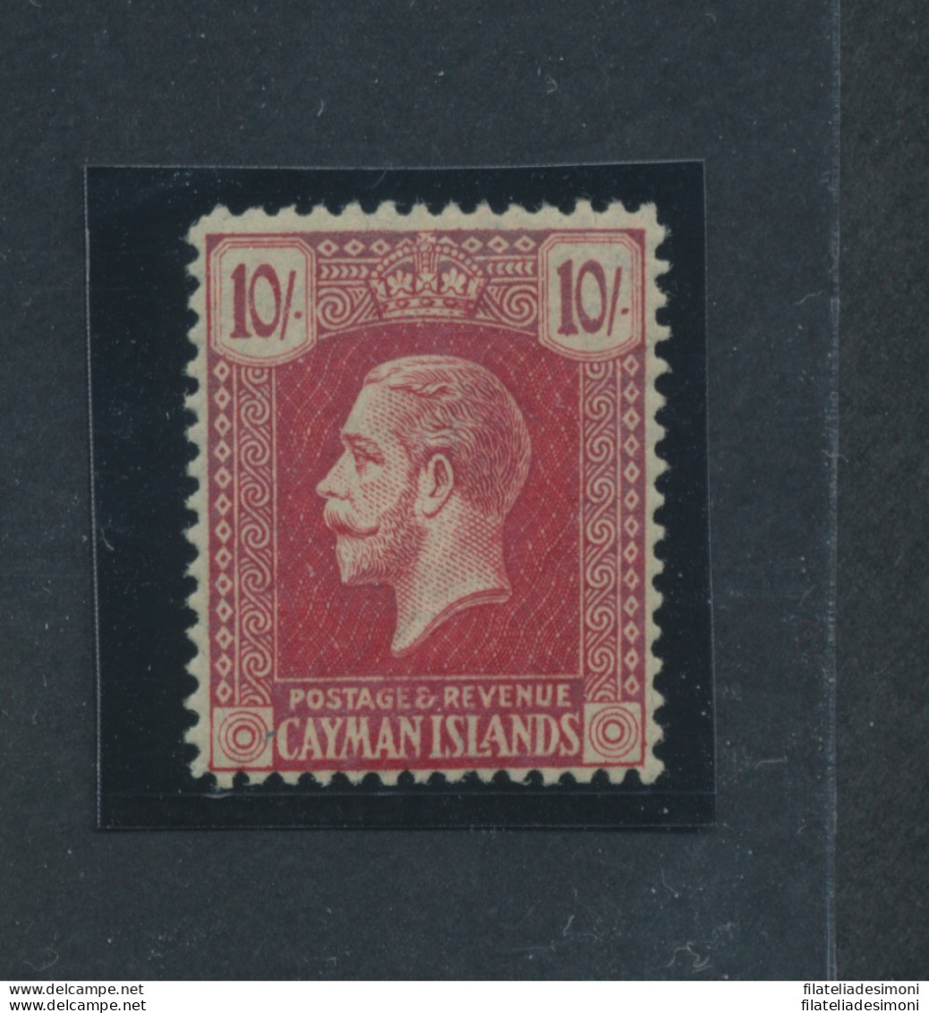 1921 CAYMAN ISLANDS, Stanley Gibbons N. 67 - 10 Scellini Carminio E Grigio - Giorgio V - MLH* - Sonstige & Ohne Zuordnung