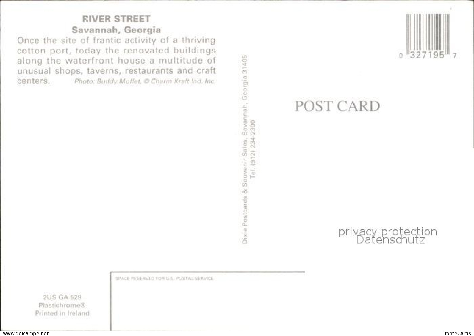 71820610 Savannah_Georgia River Street - Andere & Zonder Classificatie