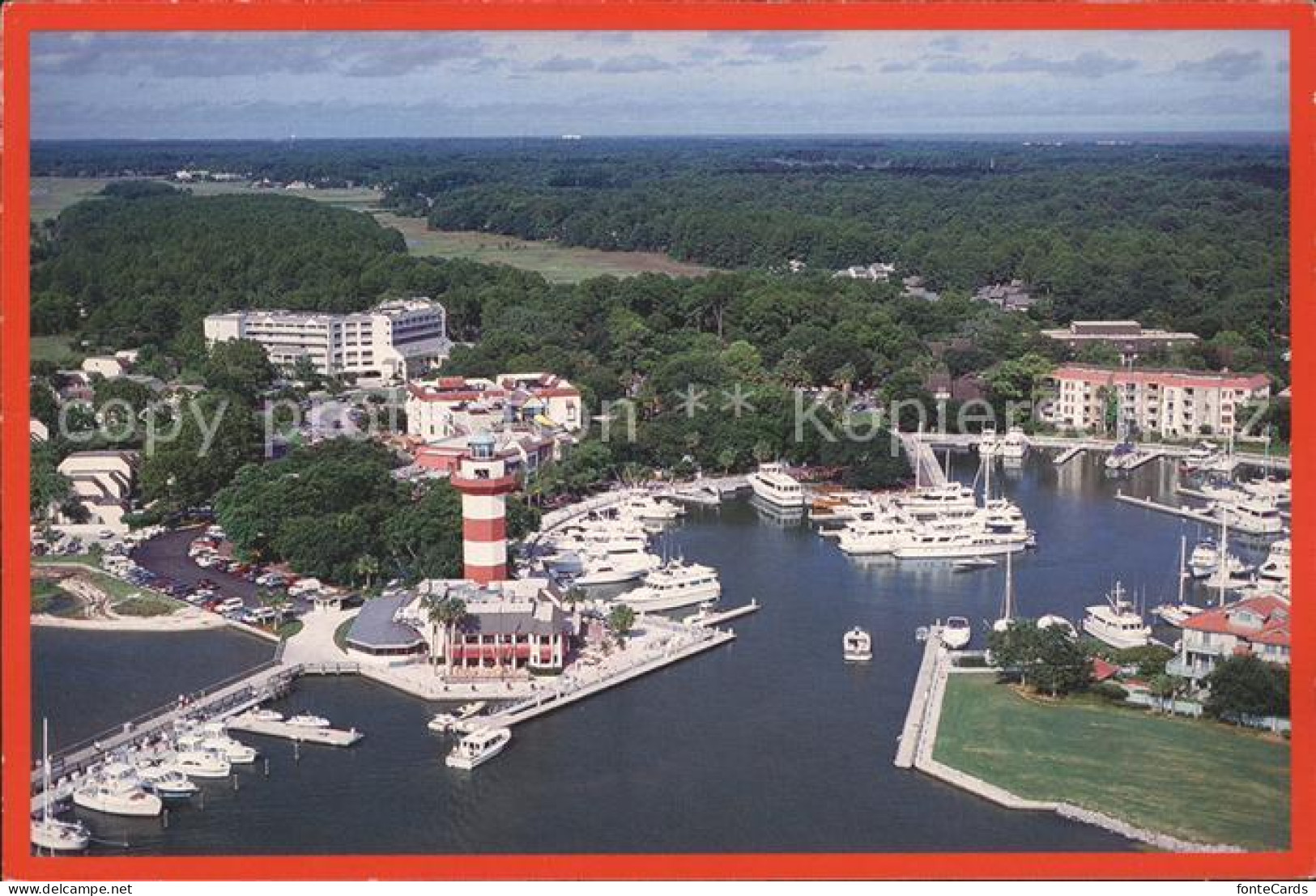 71820549 Hilton_Head_Island Harbour Town Lighthouse Aerial View - Andere & Zonder Classificatie