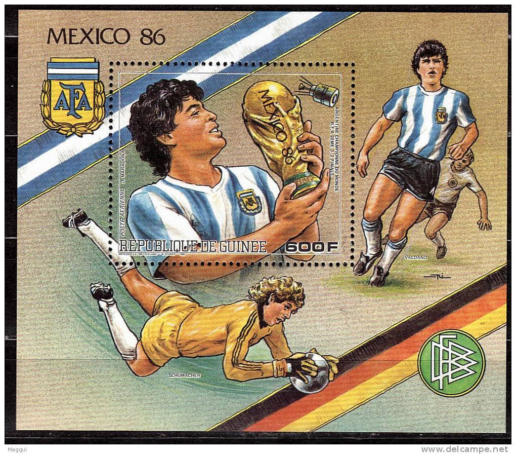 GUINEE     BF  67  * *     Cup 1986      Soccer  Fussball  Football Maradona - 1986 – Mexico