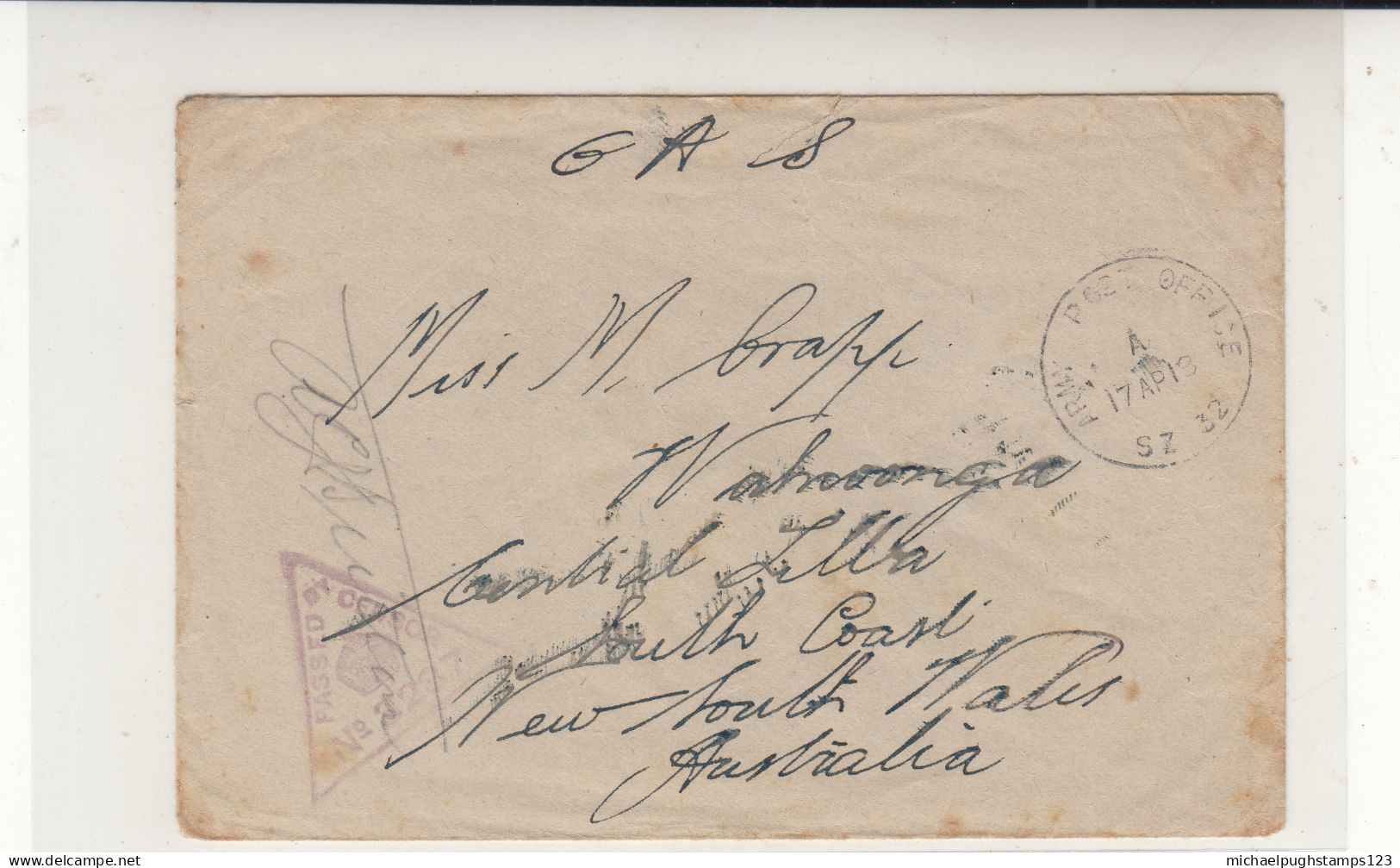 Palestine / G.B. Military Mail / Censorship / Australia - Palestine