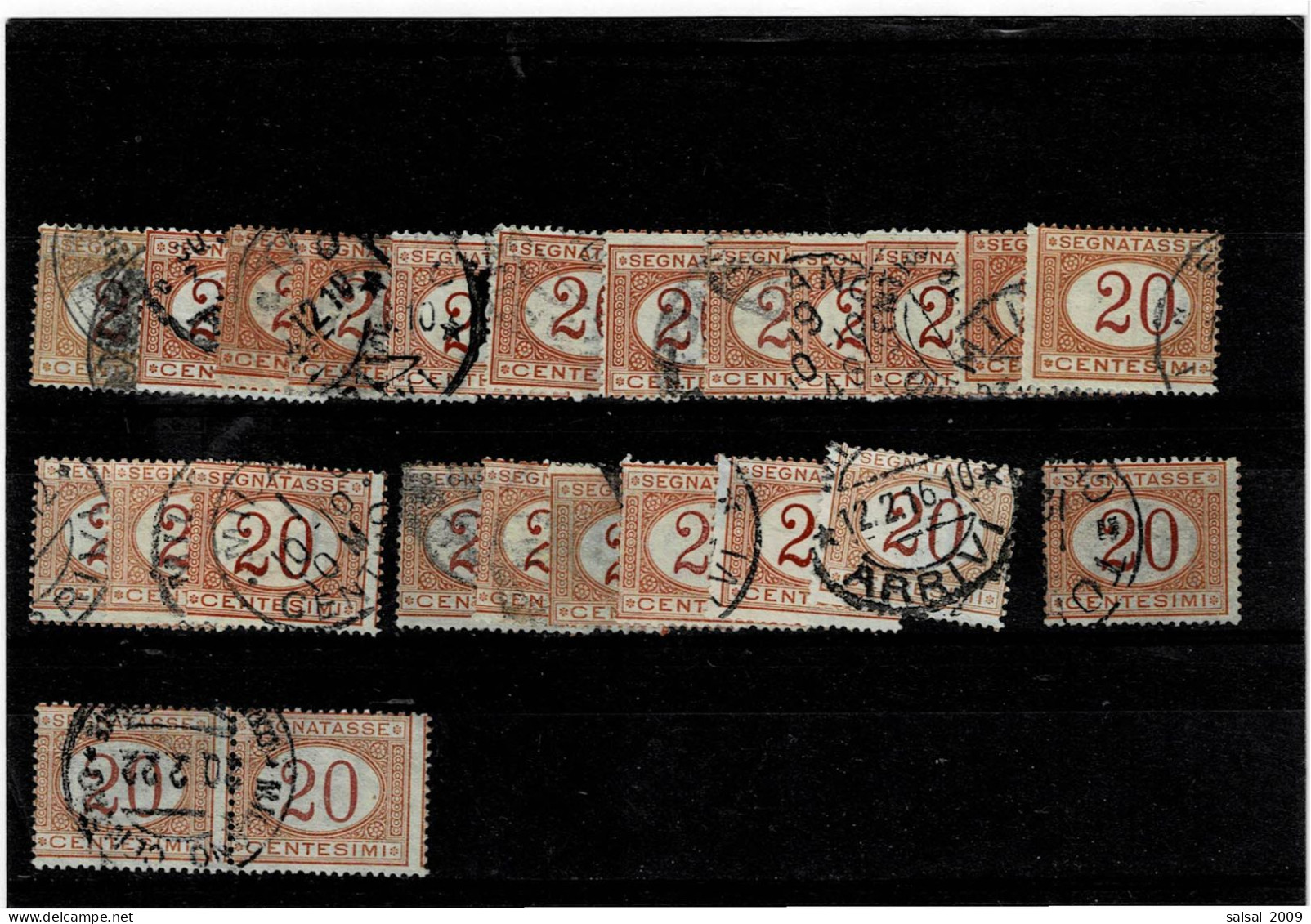 ITALIA REGNO ,"Segnatasse",20c. 24 Pezzi Usati ,qualita Ottima - Postage Due