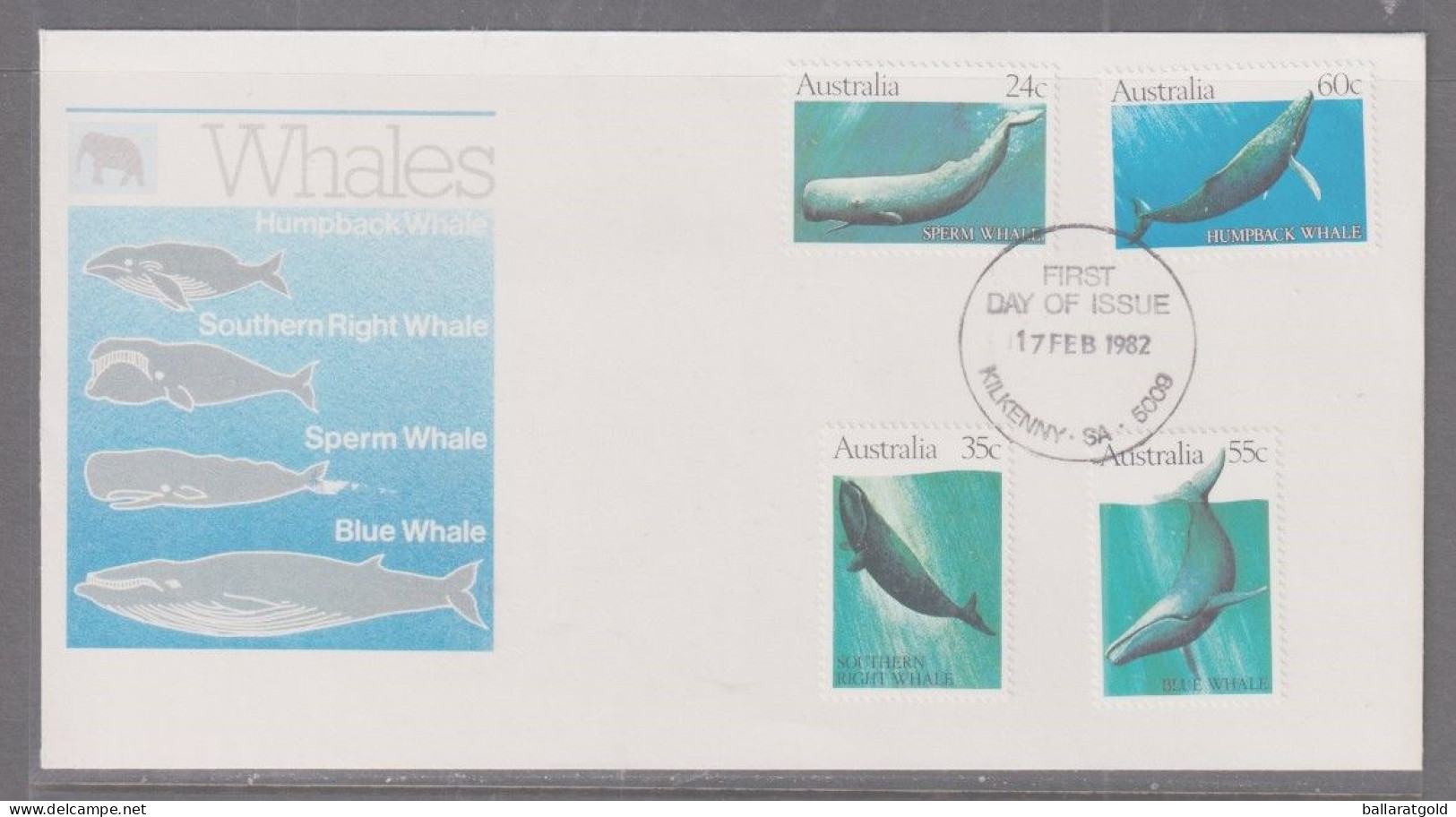 Australia 1982 - Whales First Day Cover - Kilkenny SA Cancellation - Briefe U. Dokumente