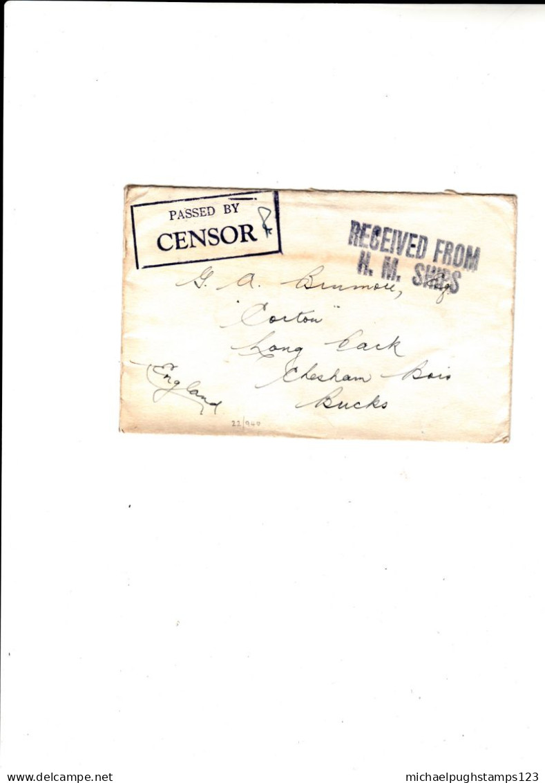 G.B. / W.W.2 Royal Navy Censorship / Ship Mail - Sin Clasificación