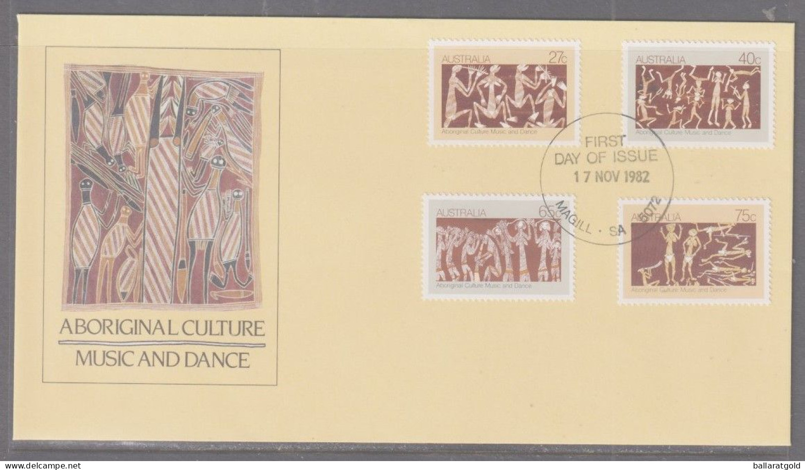 Australia 1982 - Aboriginal Music & Dance First Day Cover - Magill SA Cancellation - Briefe U. Dokumente