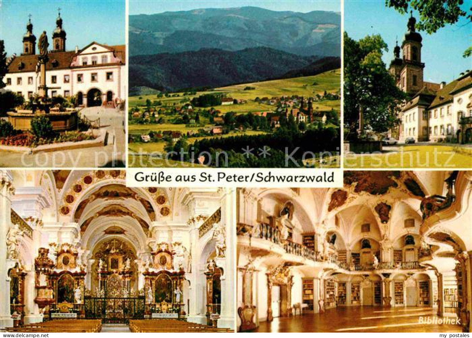 72743966 St Peter Schwarzwald Kloster Kirche Bibliothek Landschaftspanorama St.  - St. Peter