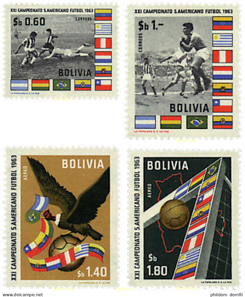 33249 MNH BOLIVIA 1963 21º CAMPEONATOS SUDAMERICANOS DE FUTBOL - Bolivie