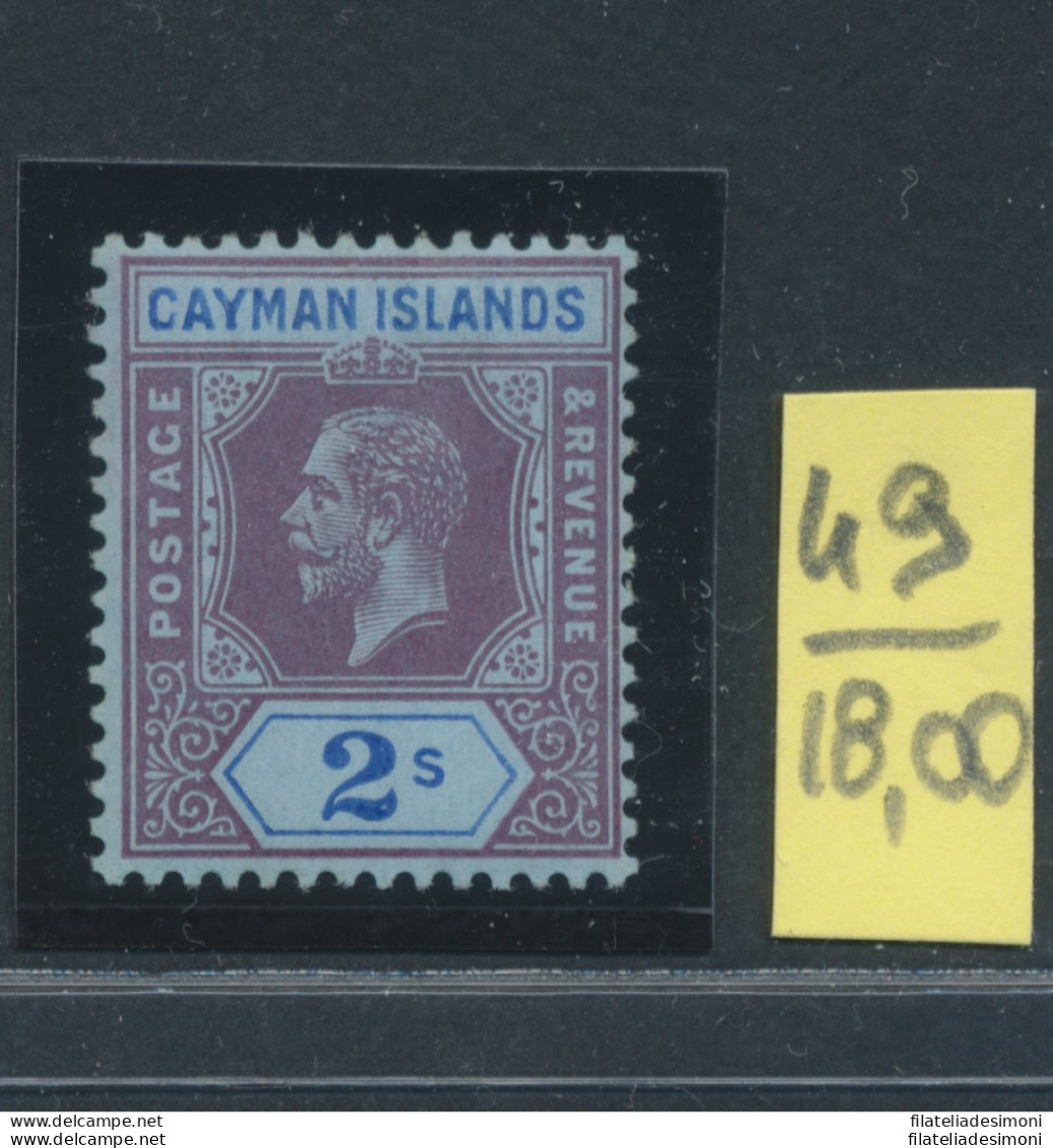 1912 CAYMAN ISLANDS, Stanley Gibbons N. 49 - 2 Scellini Purple And Bright Blue - Giorgio V - MNH** - Sonstige & Ohne Zuordnung
