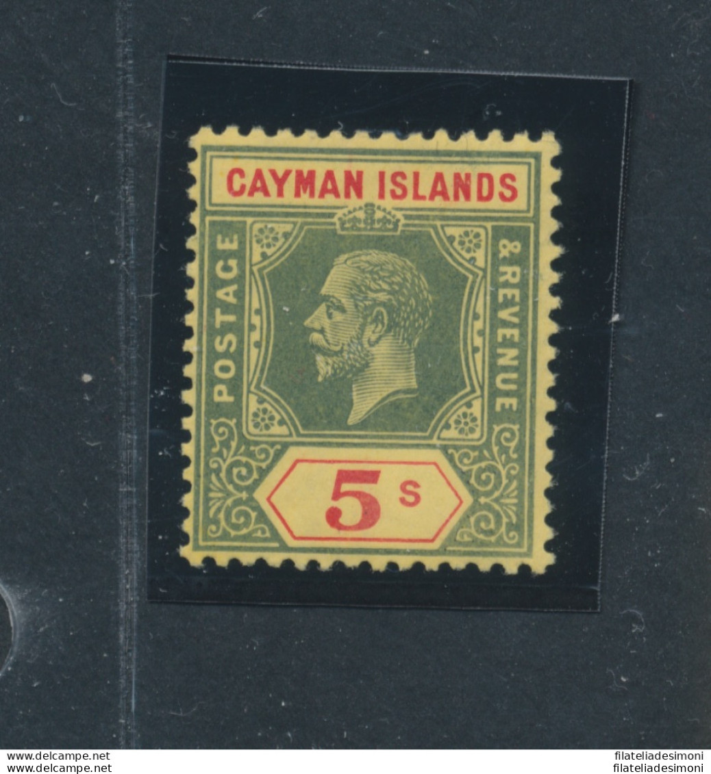 1912 CAYMAN ISLANDS, Stanley Gibbons N. 51 - 5 Scellini Green And Red Yellow - Giorgio V - MNH** - Sonstige & Ohne Zuordnung