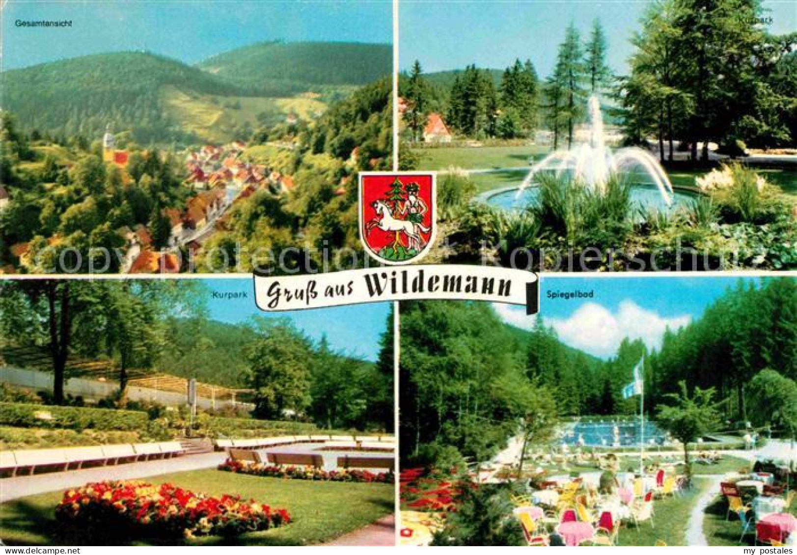 72741795 Wildemann Gesamtansicht Fontaene Kurpark Spiegelbad Wildemann Harz - Wildemann