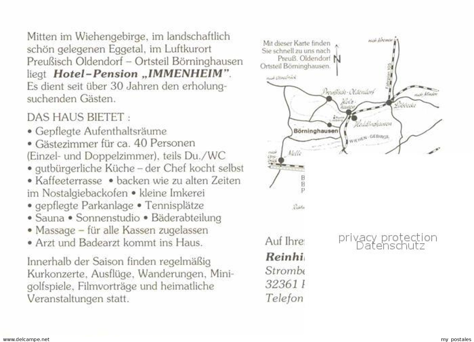 72740899 Preussisch Oldendorf Hotel Pension Immenheim  Preussisch Oldendorf - Getmold