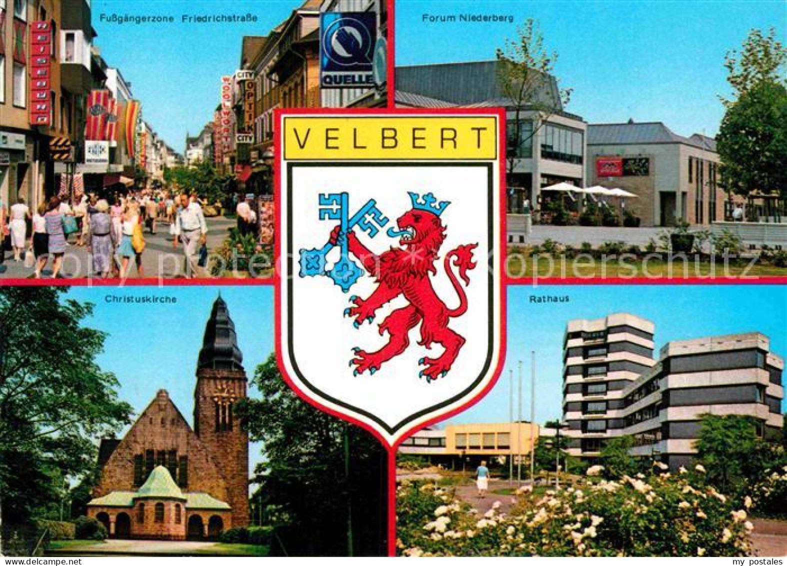 72739041 Velbert Fussgaengerzone Friedrichstrasse Forum Niederberg Rathaus Chris - Velbert