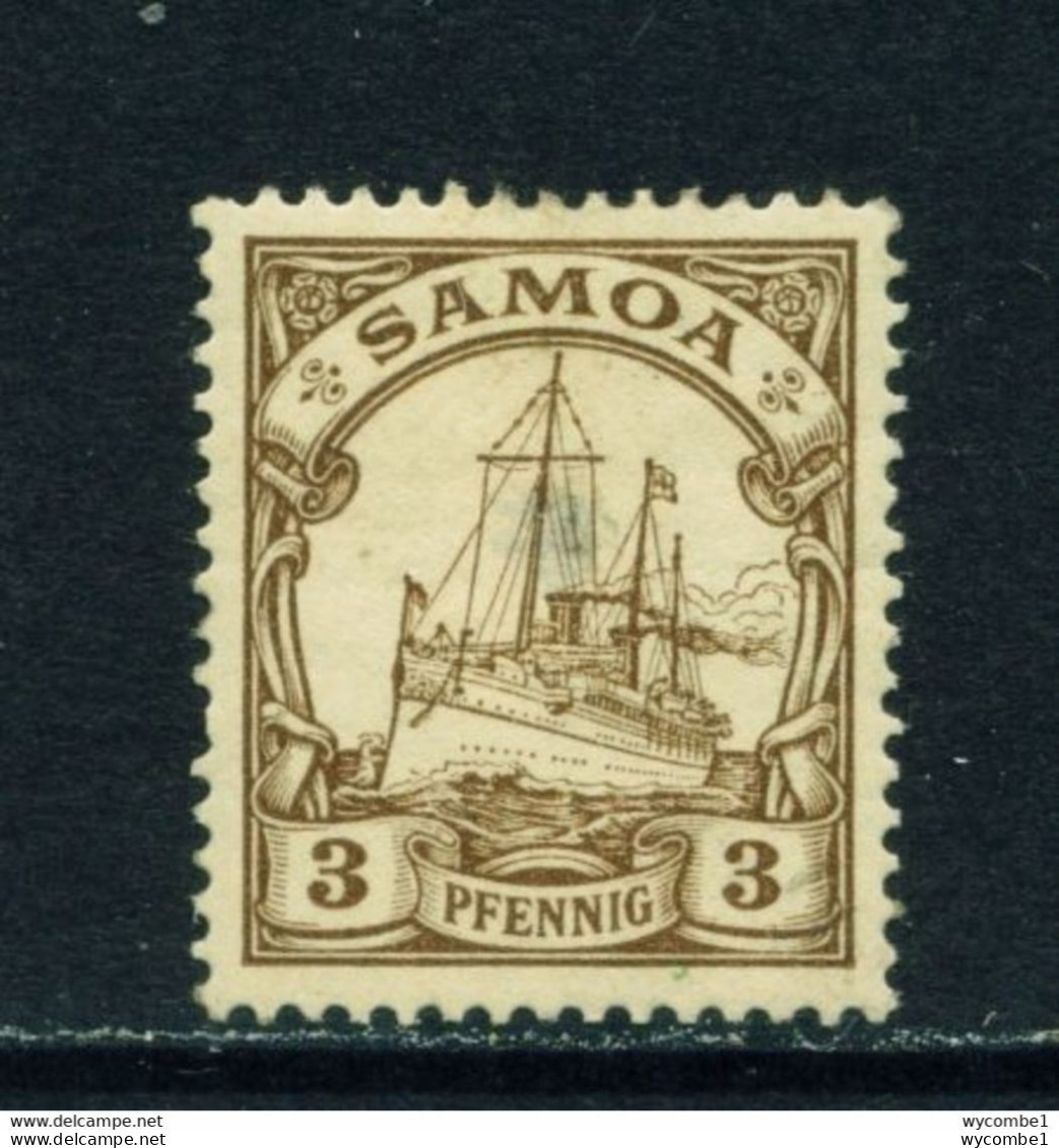 SAMOA  -  1900-01 Yacht Definitive 3pf Hinged Mint - Samoa