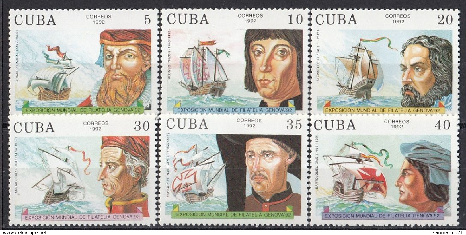 CUBA 3601-3606,unused (**) Ships - Neufs