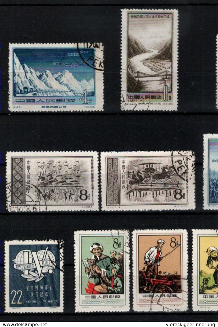 ! Lot Of 57 Stamps From China , Chine, 1955-1959 - Usati