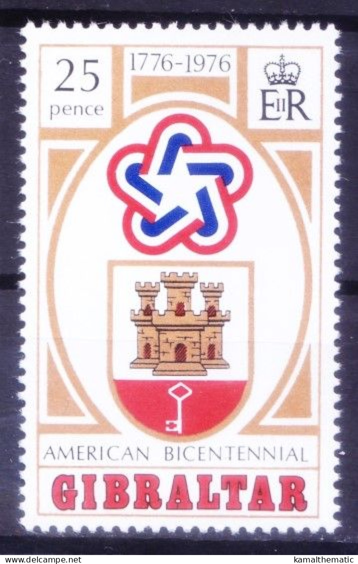 Bicentenary Of American Revolution, Coats Of Arms, Gibraltar 1976 MNH - Us Independence