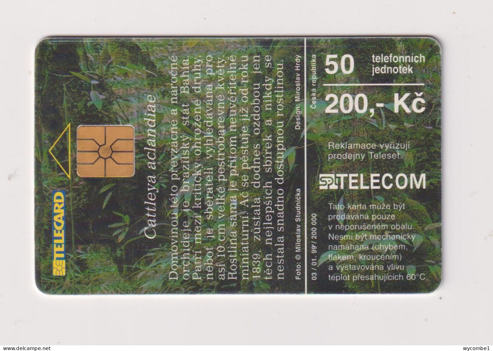 CZECH REPUBLIC - Orchids Chip Phonecard - Tschechische Rep.