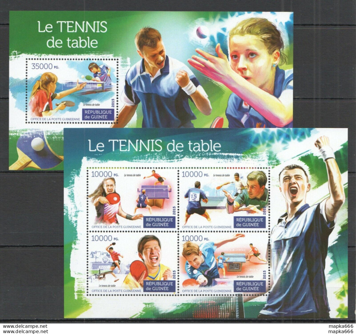 St135 2015 Guinea Sport Table Tennis Ping Pong Kb+Bl Mnh - Table Tennis