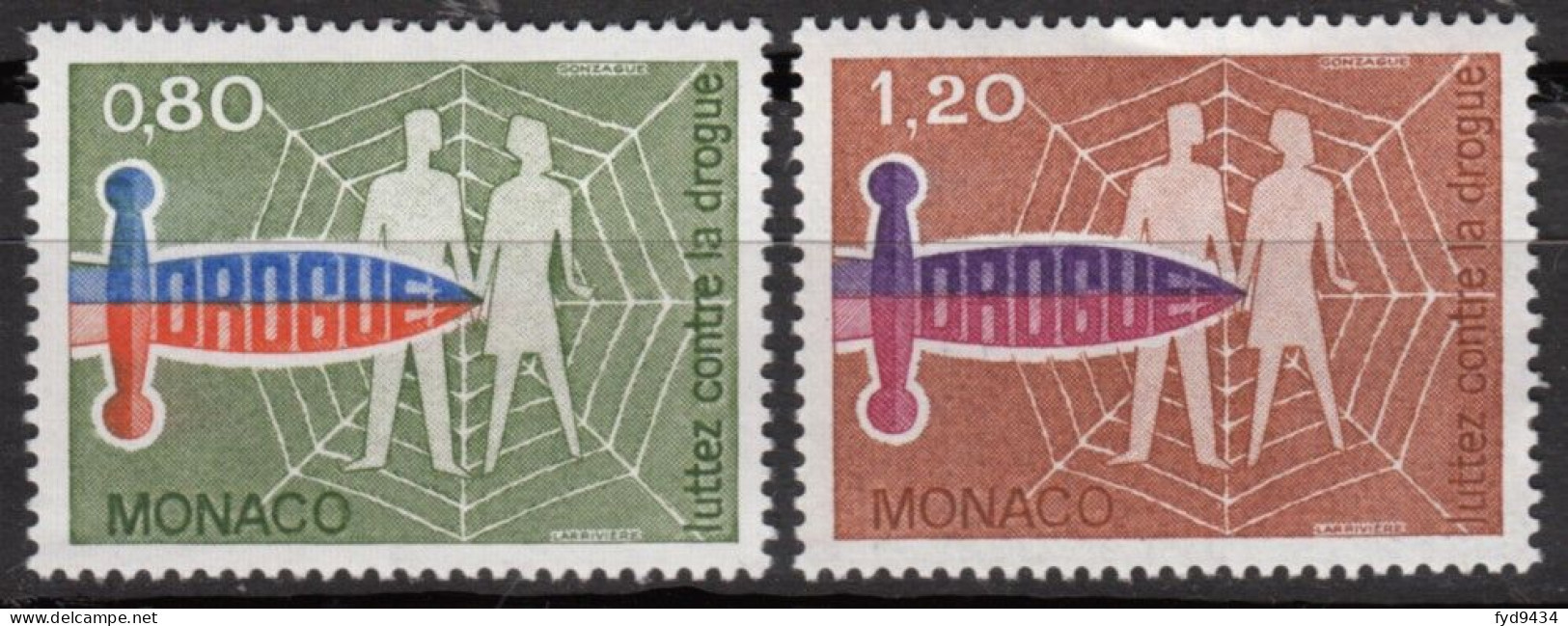 N° 1074 Et N° 1075 De Monaco - X X - ( E 1288 ) - Drogue