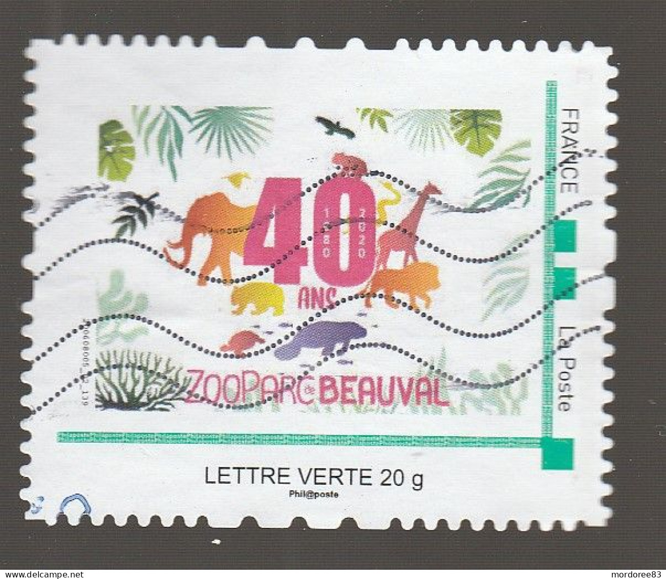 MONTIMBRAMOI 40 ANS ZOO PARC DE BEAUVAL OBLITERE - Used Stamps