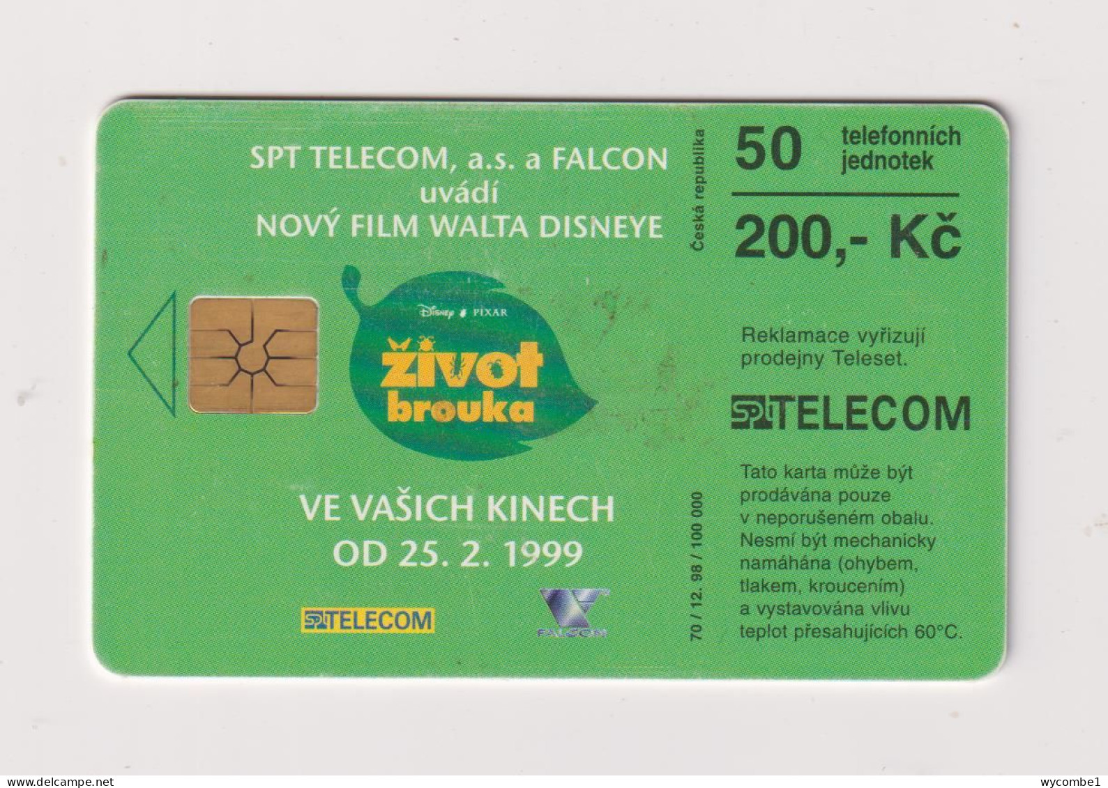 CZECH REPUBLIC - Disney Pixar Chip Phonecard - Tschechische Rep.