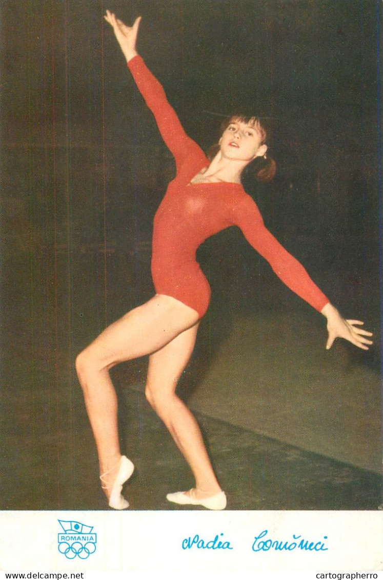 Postcard Romania Famous Gimnast Nadia Comaneci - Personalidades Deportivas