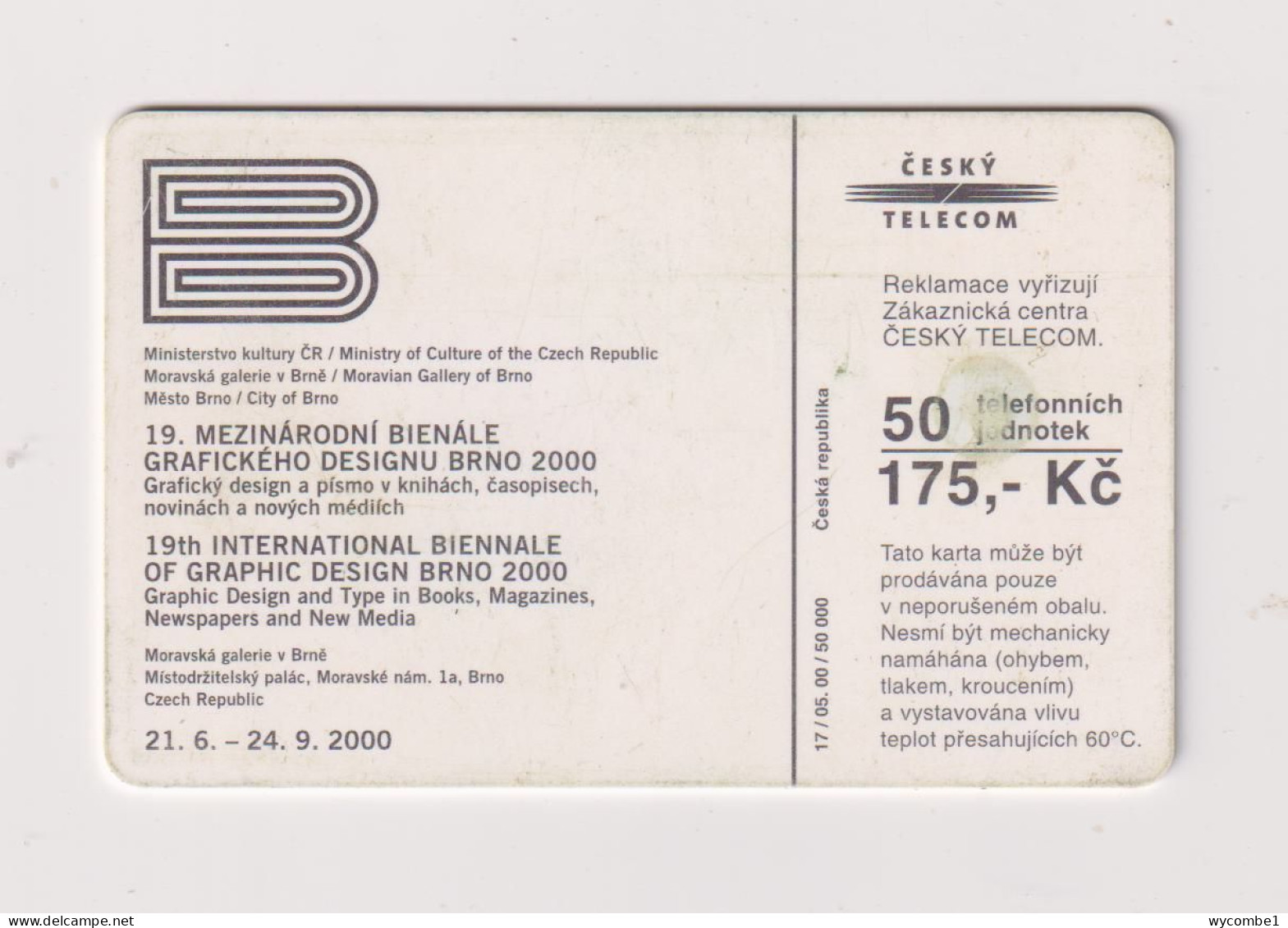 CZECH REPUBLIC - XIX Chip Phonecard - Tchéquie