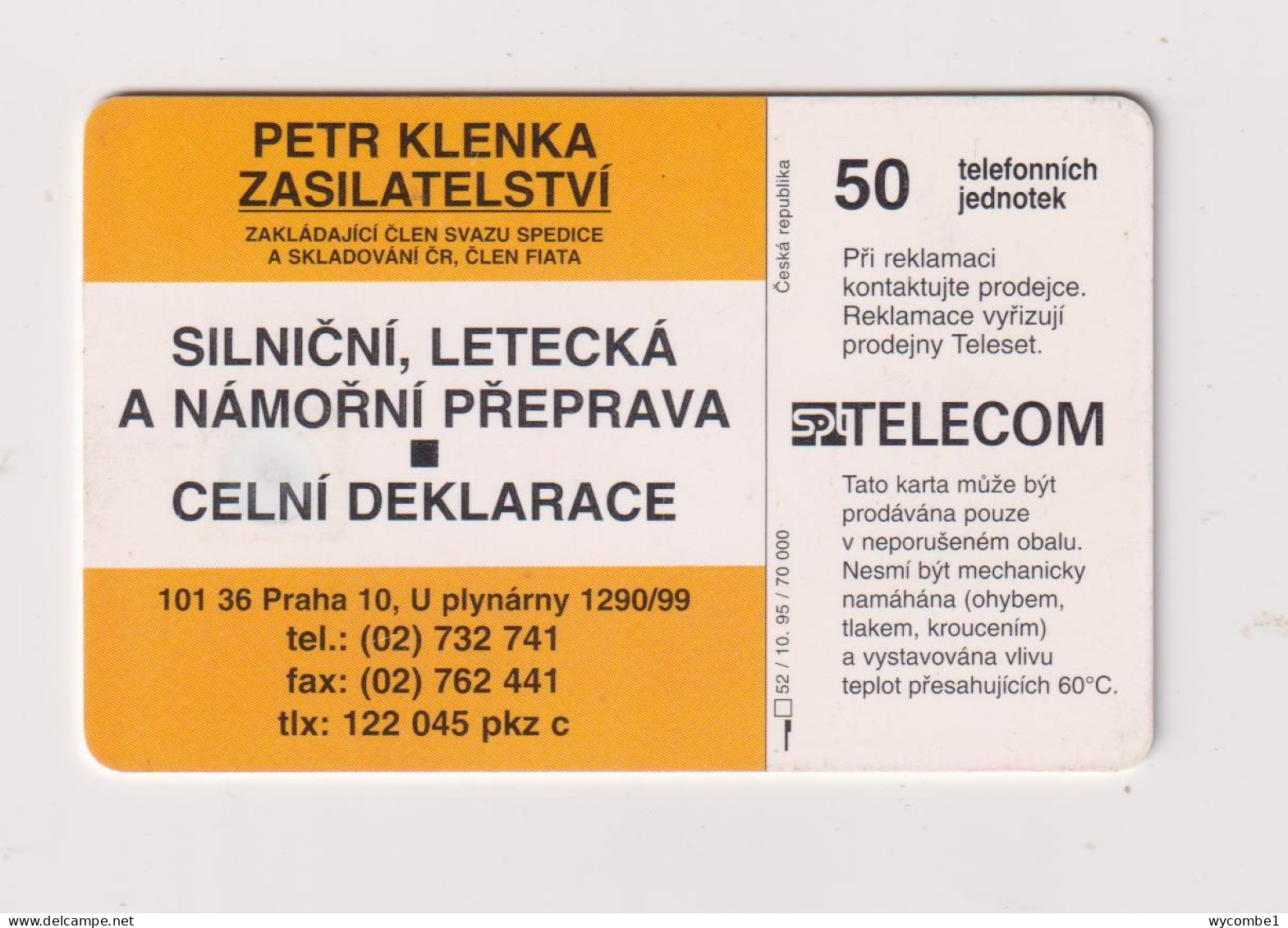 CZECH REPUBLIC - PKZ Chip Phonecard - República Checa