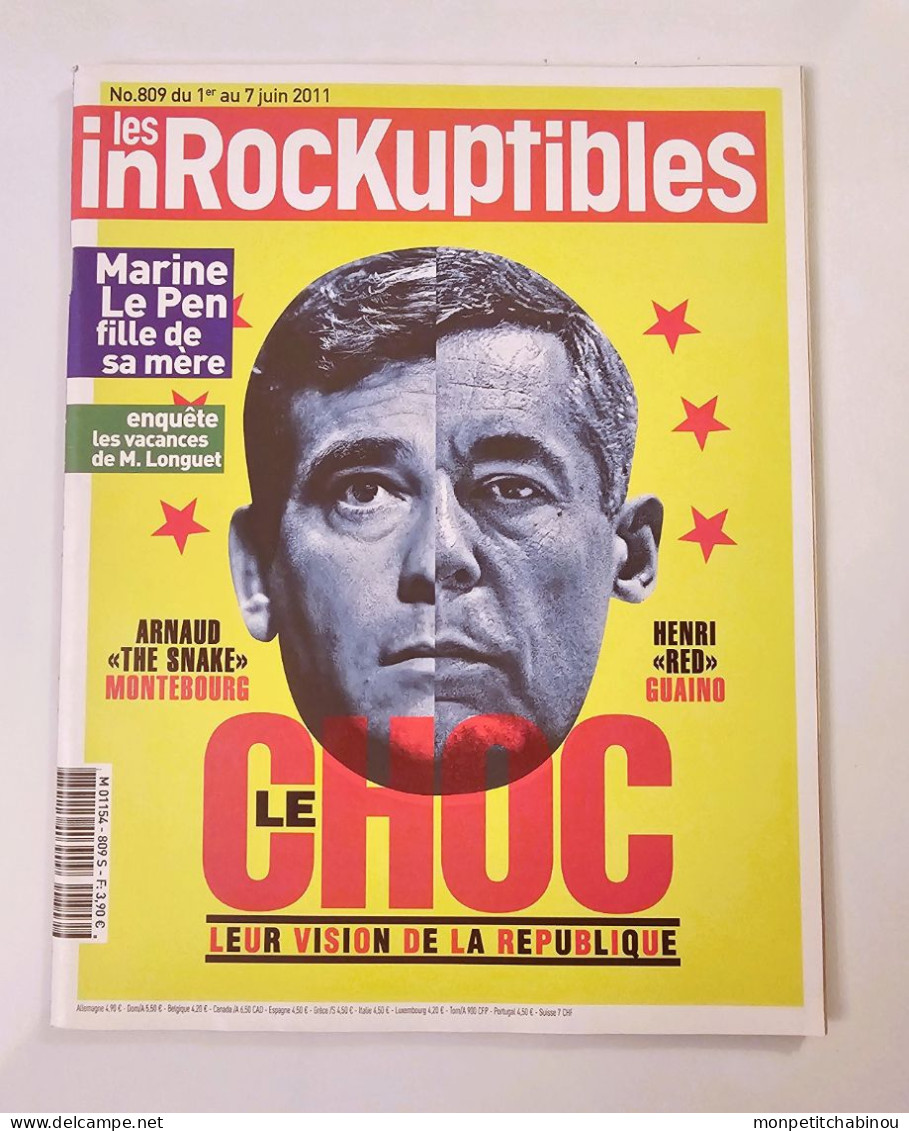 Magazine LES INROCKUPTIBLES N°809 (Du 1er Au 7 Juin 2011) - Politics