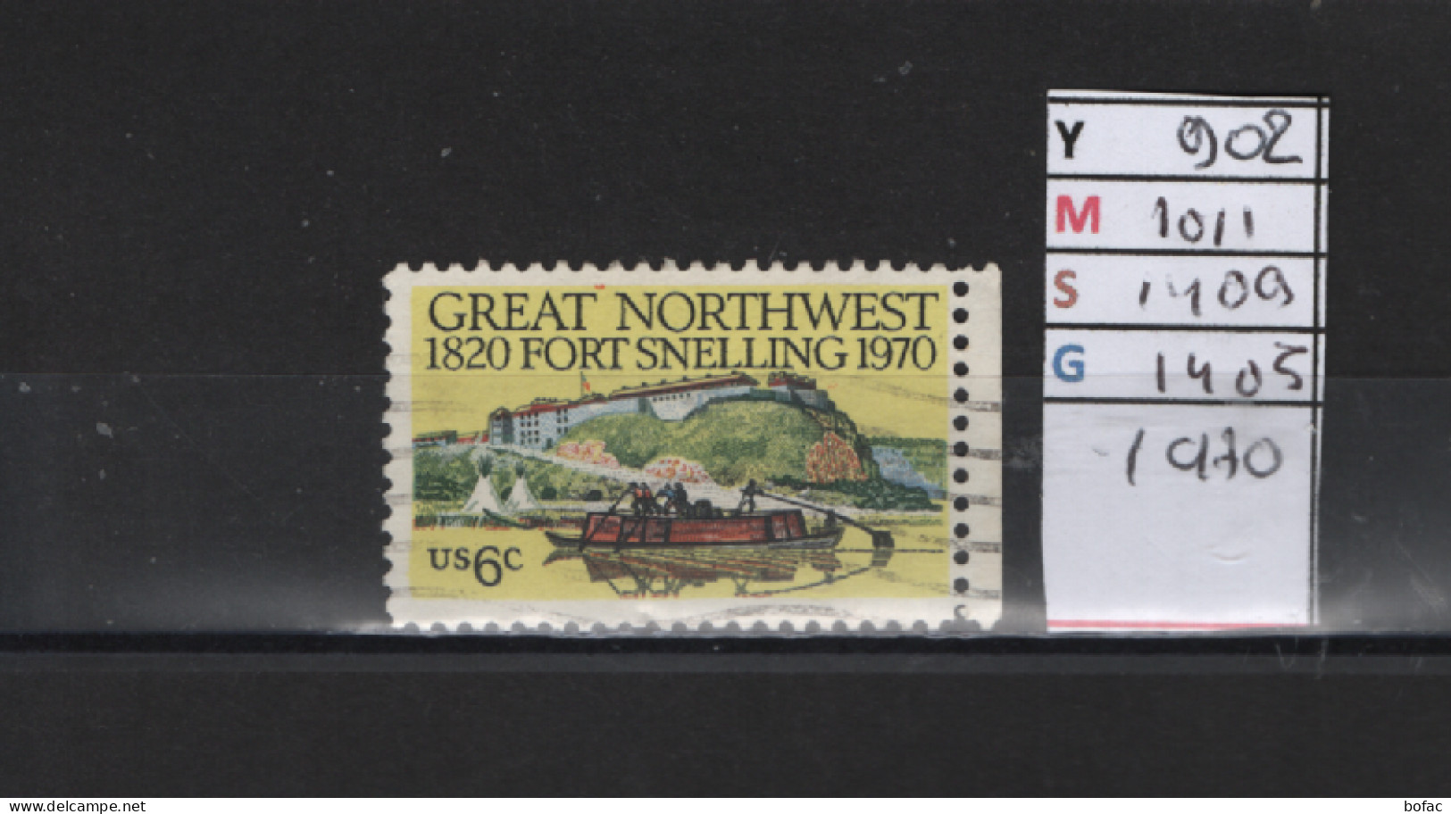 PRIX FIXE Obl  902 YT 1011 MIC 1409 SCO 1405 GIB 1820 Fort Snelling 1970 * Etats Unis 58A/13 - Used Stamps