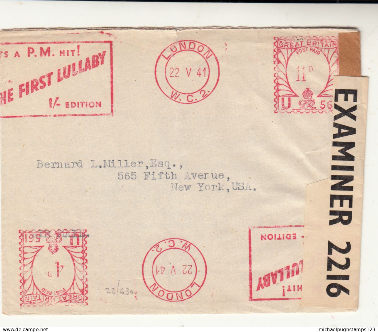 G.B. / Airmail / Meter Mail / U.S. / W.W.2 Censorship - Ohne Zuordnung