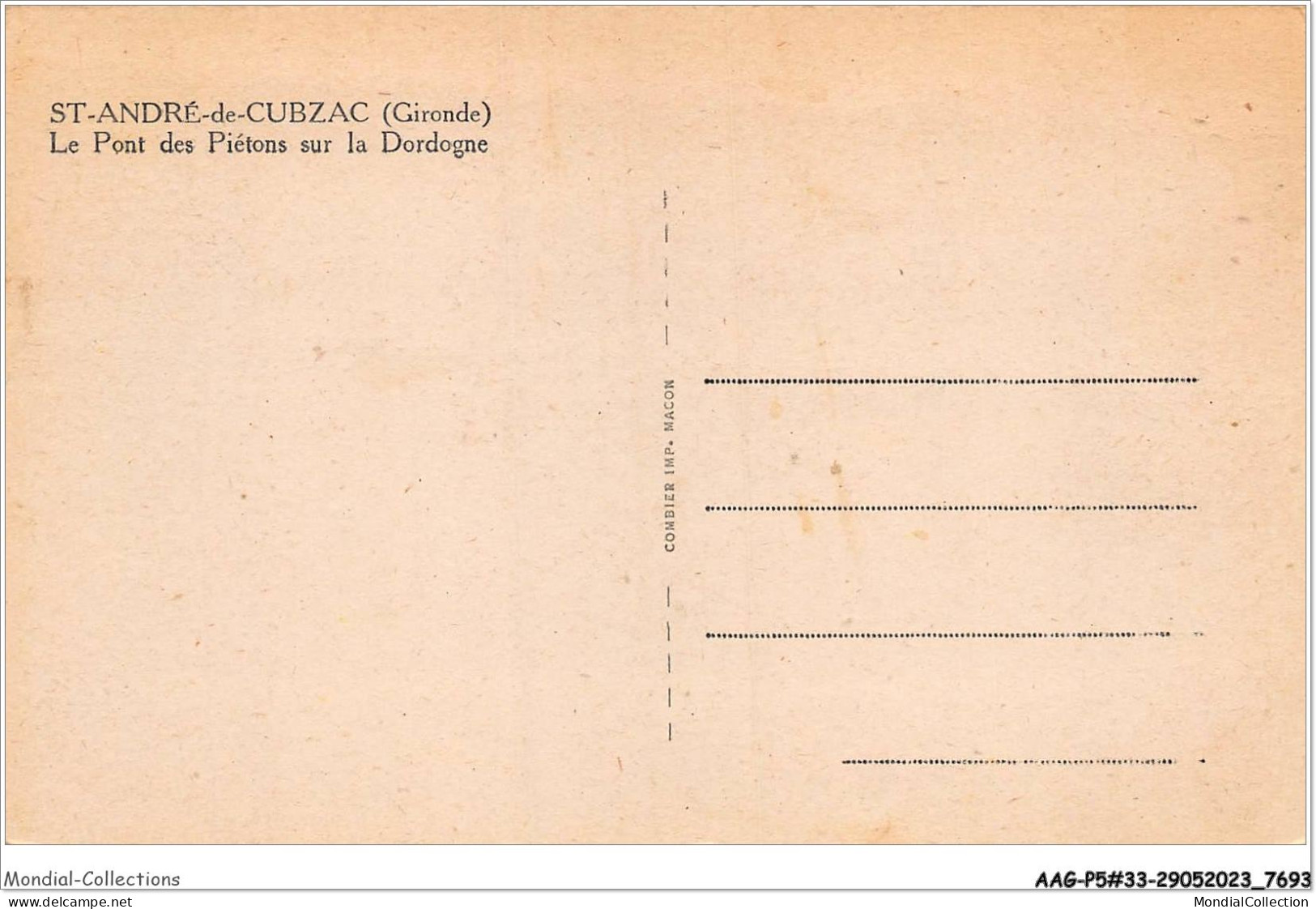 AAGP5-33-0435- SAINT-ANDRE-DU-CUBZAC - Le Pont Des Pietons Sur La Dordogne - Cubzac-les-Ponts