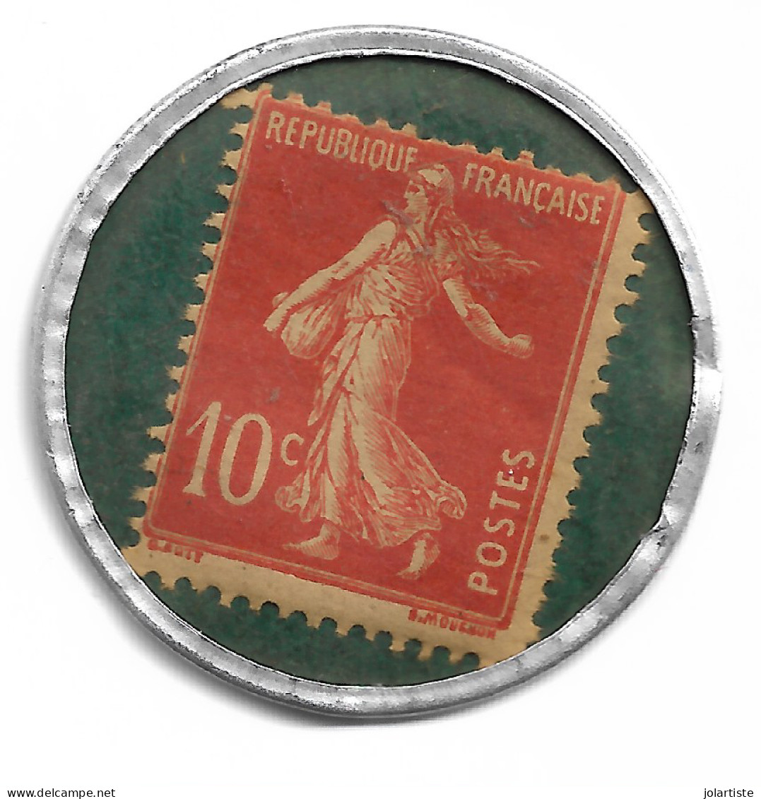 Timbre Monnaie Savon Dentifrice De  BOTOT 10 Centimes Rouge Plat 5 N0167 - Zonder Classificatie