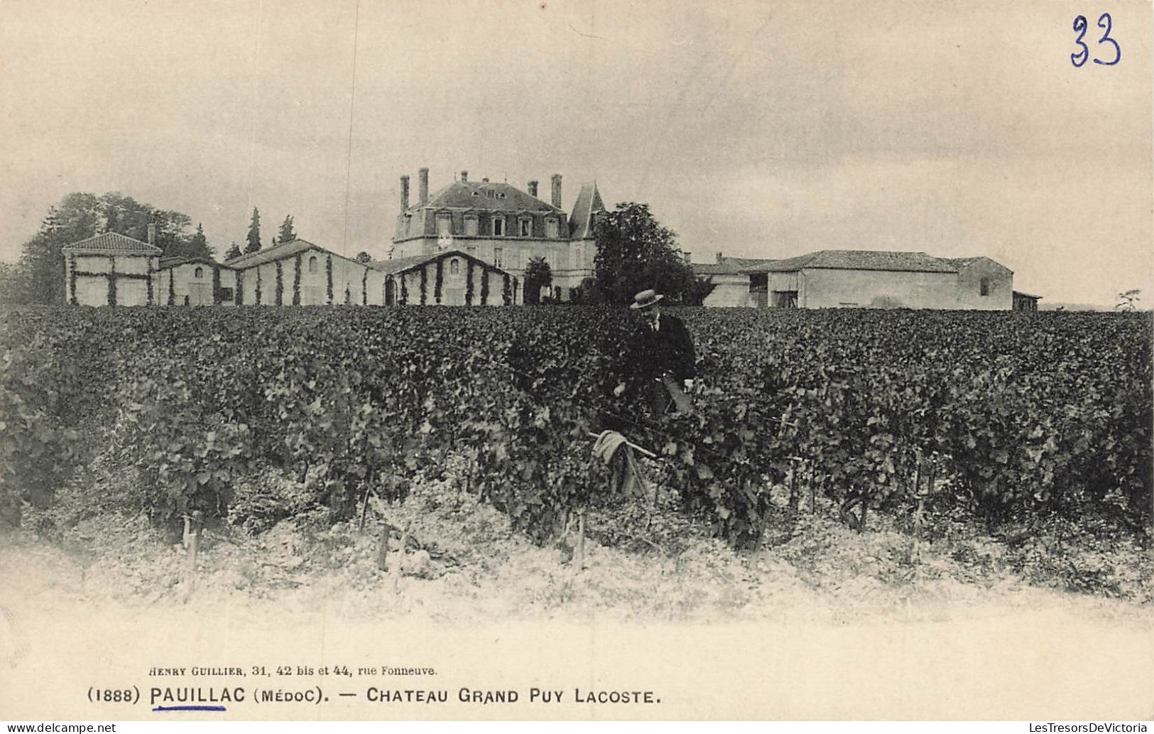 FRANCE - Pauillac (Médoc) - Vue Générale à L'extérieur Du Château Grand Puy Lacoste - Carte Postale Ancienne - Pauillac