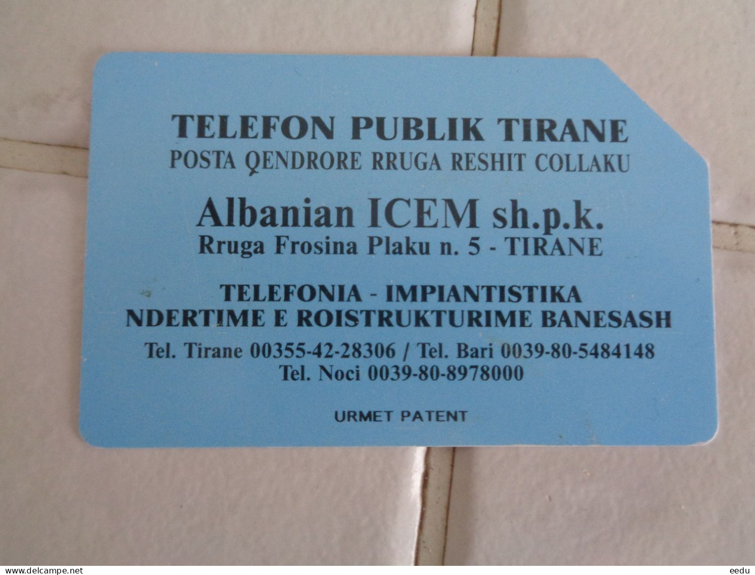 Albania Phonecard - Albanie