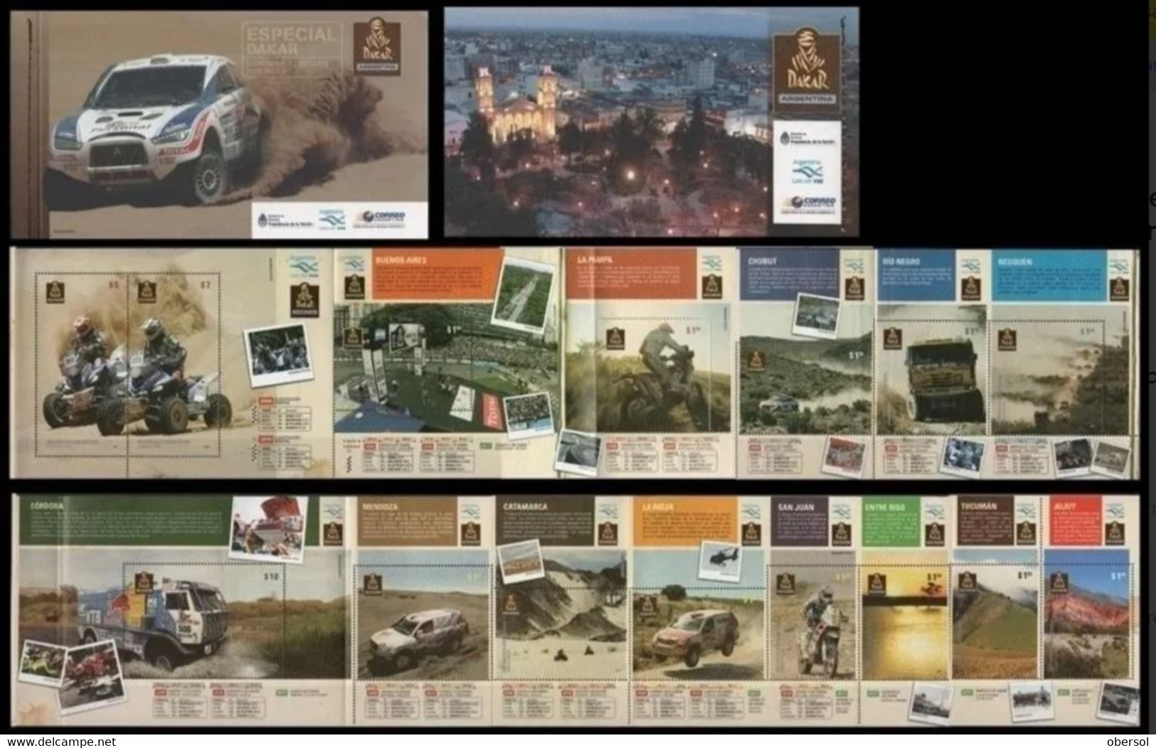 Argentina 2010 Dakar Rally Complete And Closed Blister MNH - Unused Stamps