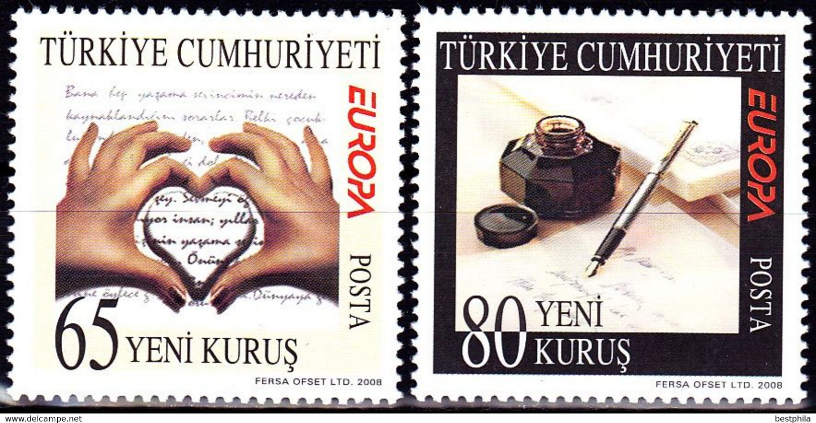 Europa Cept - 2008 - Turkey, Türkei - (Letter) ** MNH - Neufs