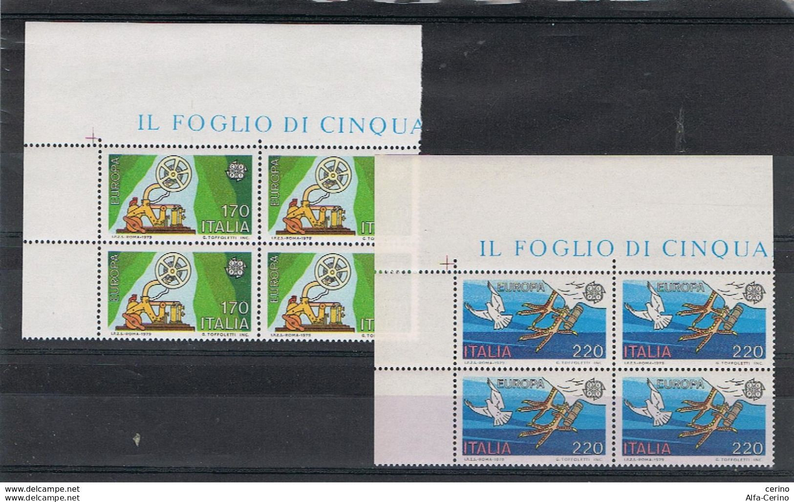 REPUBBLICA:  1979  IDEA  EUROPEA  -  S. CPL. 2  VAL. BL. 4  N. -  SASS. 1460/61 - 1979