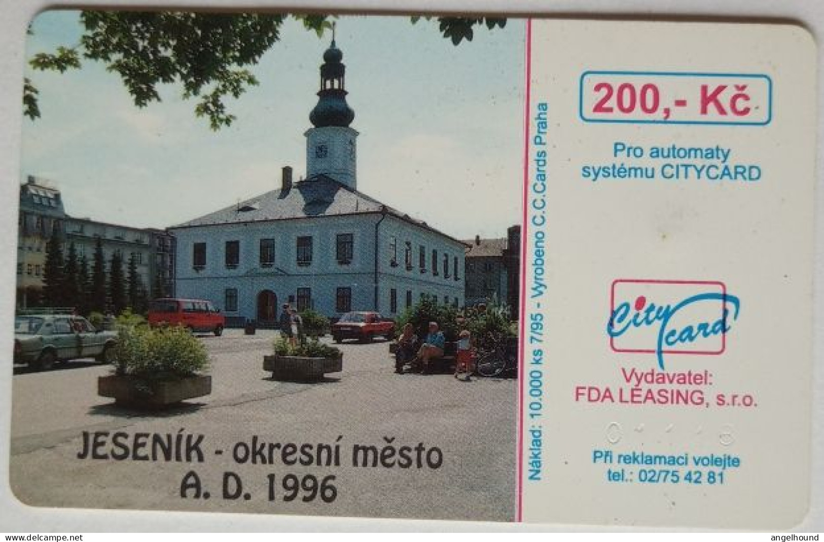 Czech Republic 200 Kc City Card - Jesenik - Tsjechië