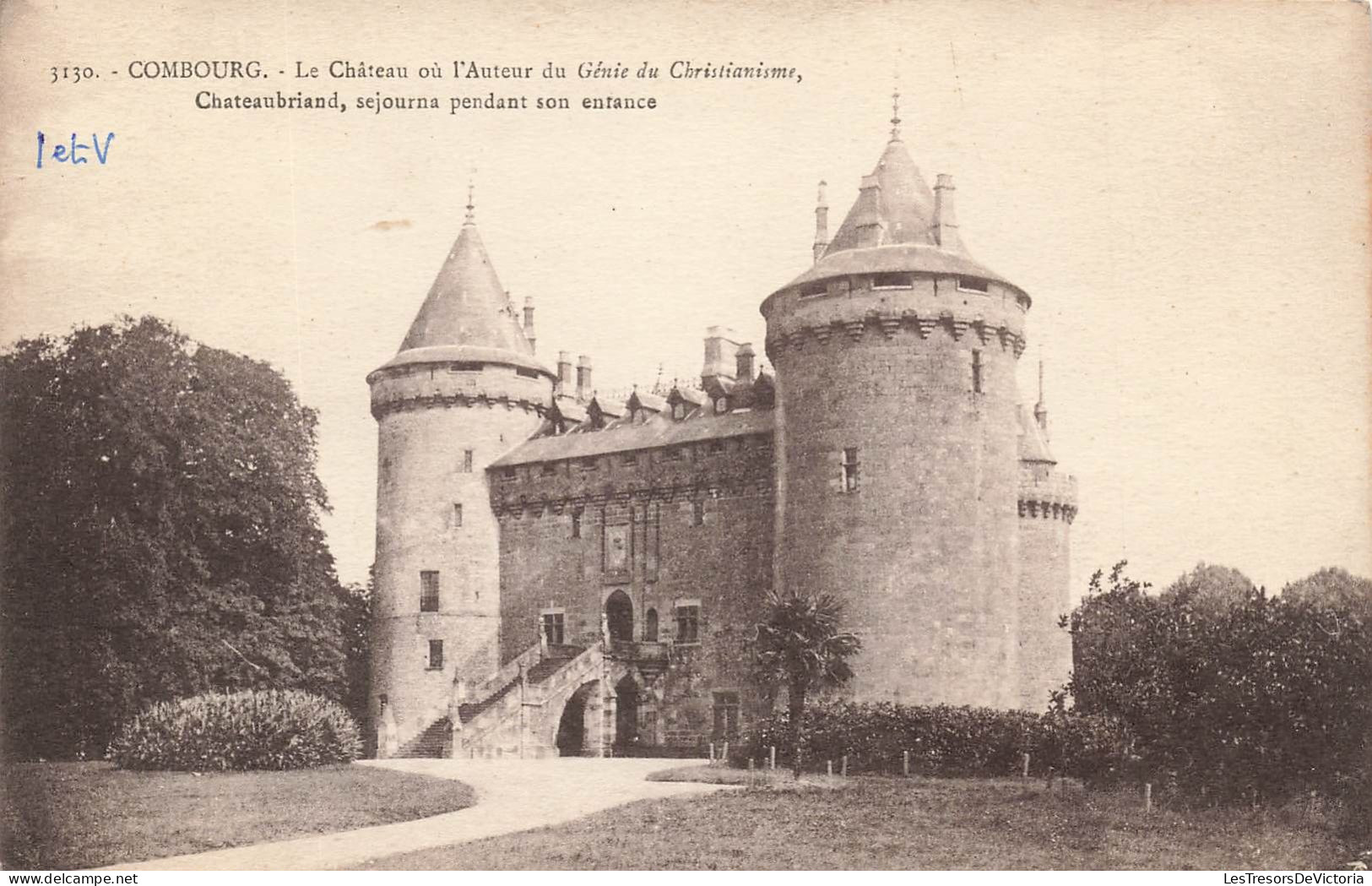 FRANCE - Combourg - Vue Générale - Le Château Où L'auteur Du Génie Du Christianisme- Carte Postale Ancienne - Combourg