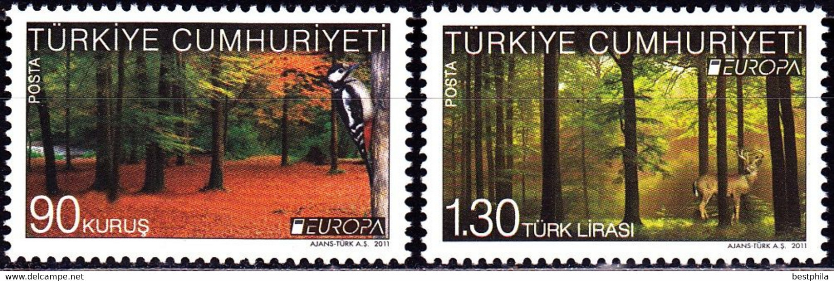 Europa Cept - 2011 - Turkey, Türkei - (Forests) ** MNH - 2011