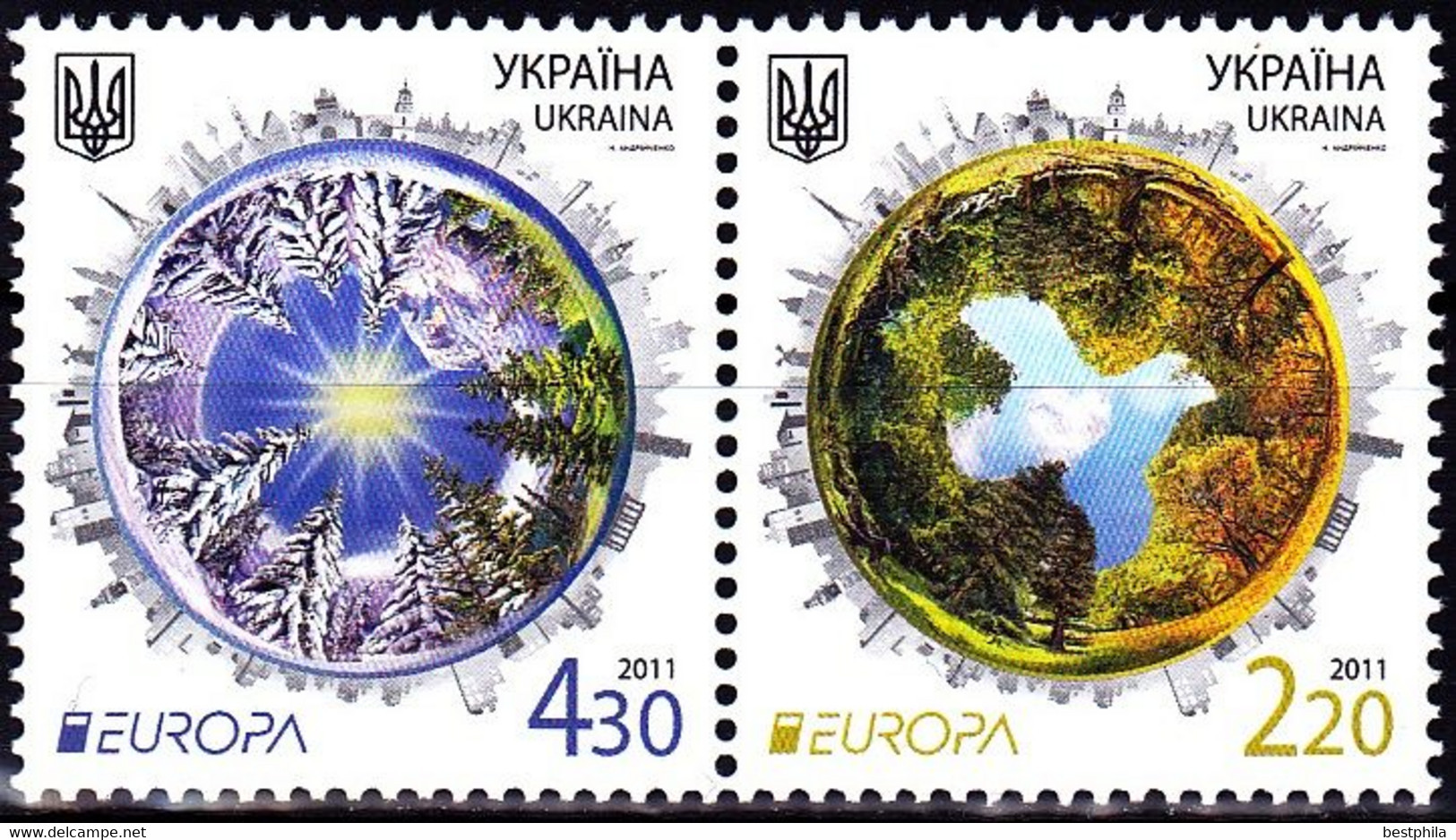 Europa Cept - 2011 - Ukraina, Ukraine - (Forest) ** MNH - 2011