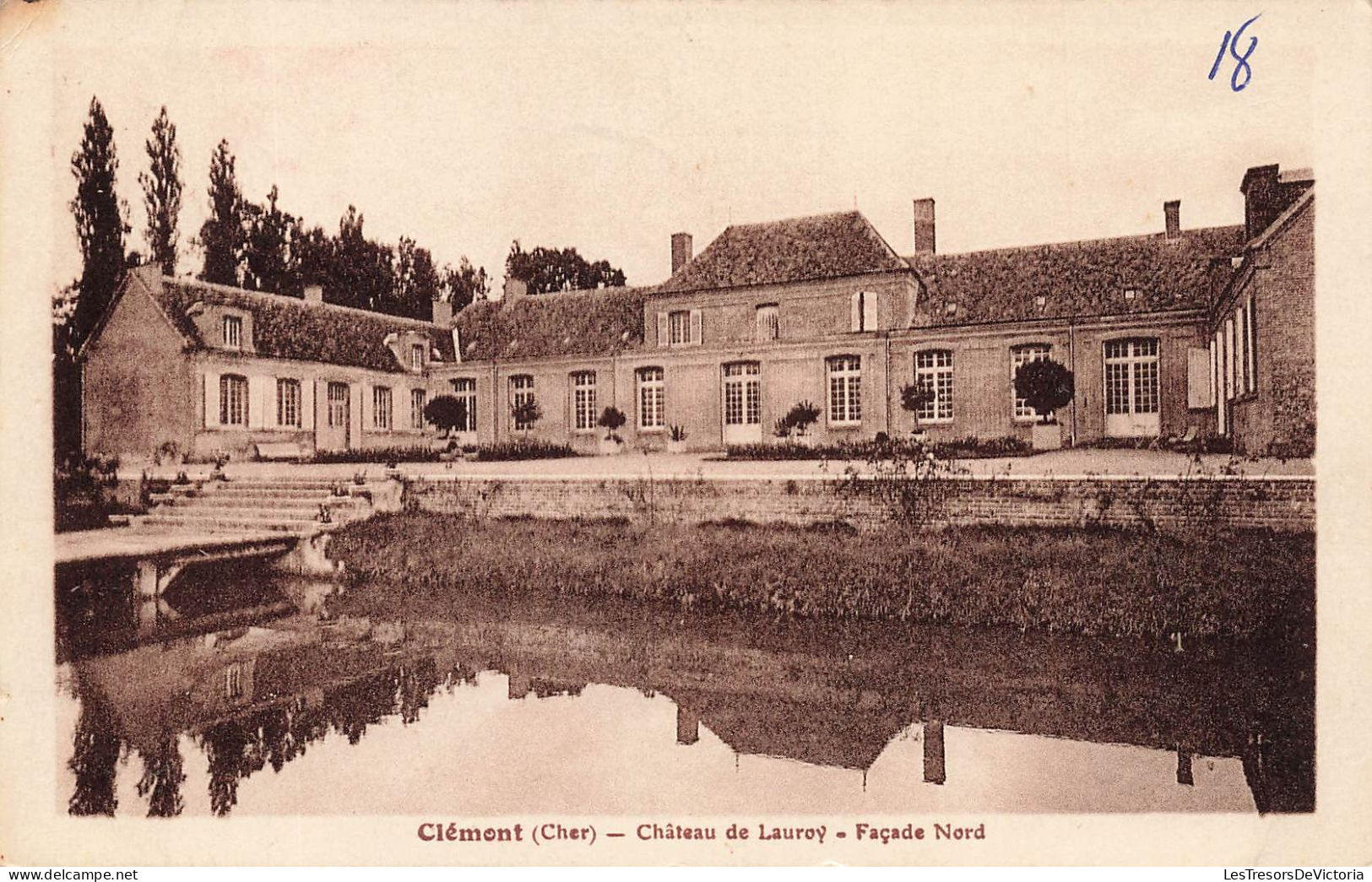 FRANCE - Clémont (Cher) - Vue Générale Du Château De Lauroy - Façade Nord - Carte Postale Ancienne - Clémont