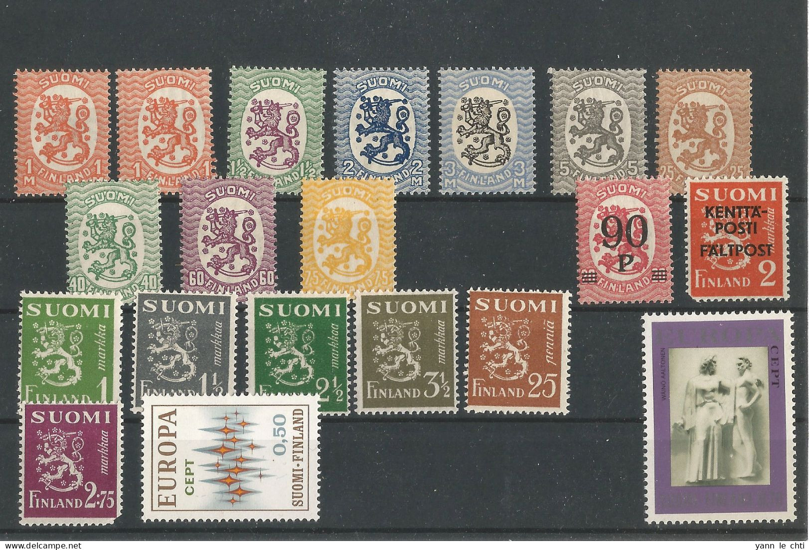 20 Timbres Stamp Briefmarke Suomi Finlande 1917 1921 1943 ...  Europa Cept 1972 1974 ** Neuf - Colecciones