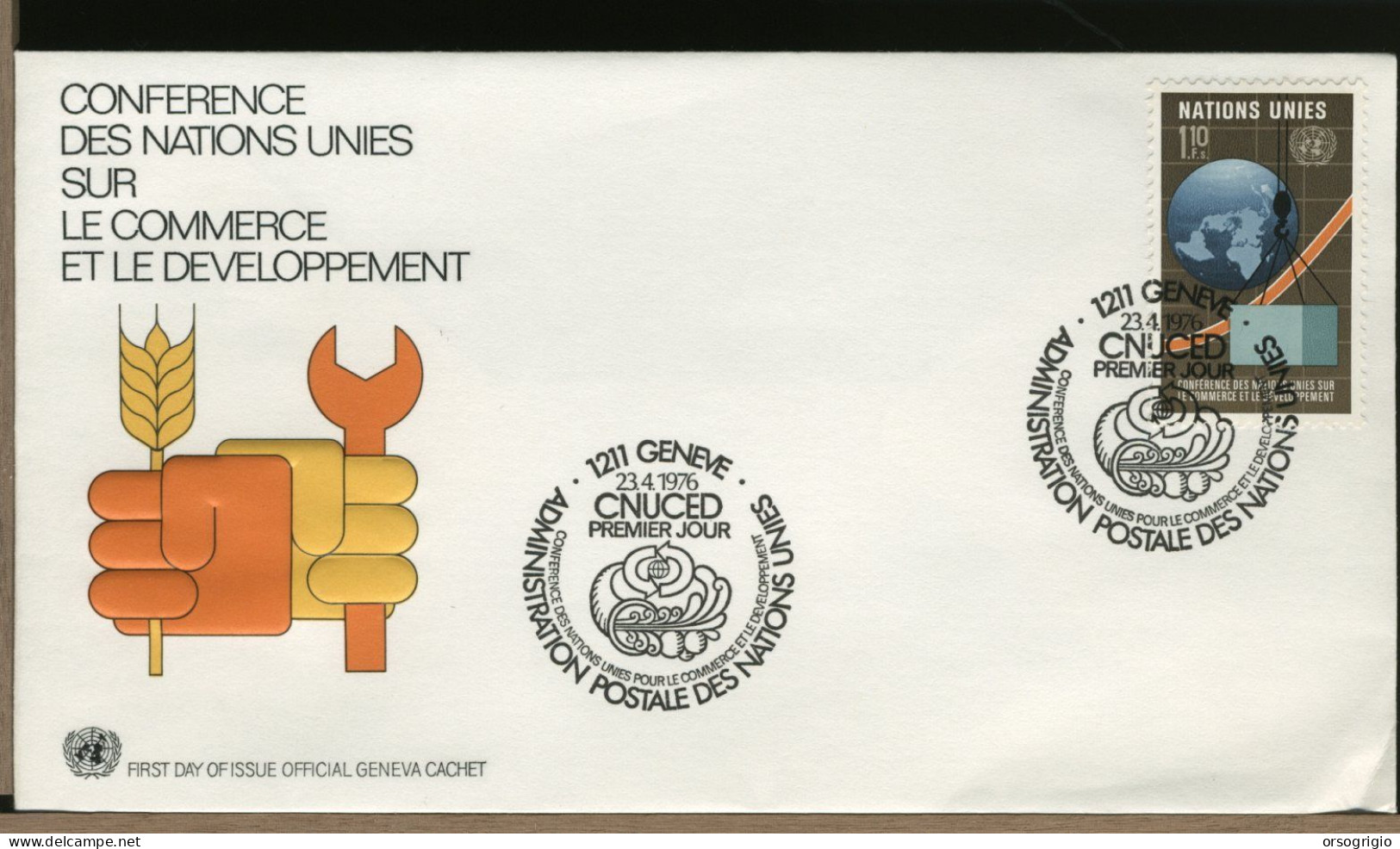 ONU - FDC 1976 -   COMMERCE ET DEVELOPPEMENT - FDC