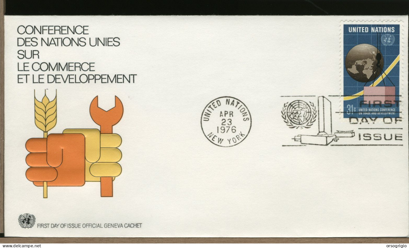 ONU - FDC 1976 -   COMMERCE ET DEVELOPPEMENT - FDC