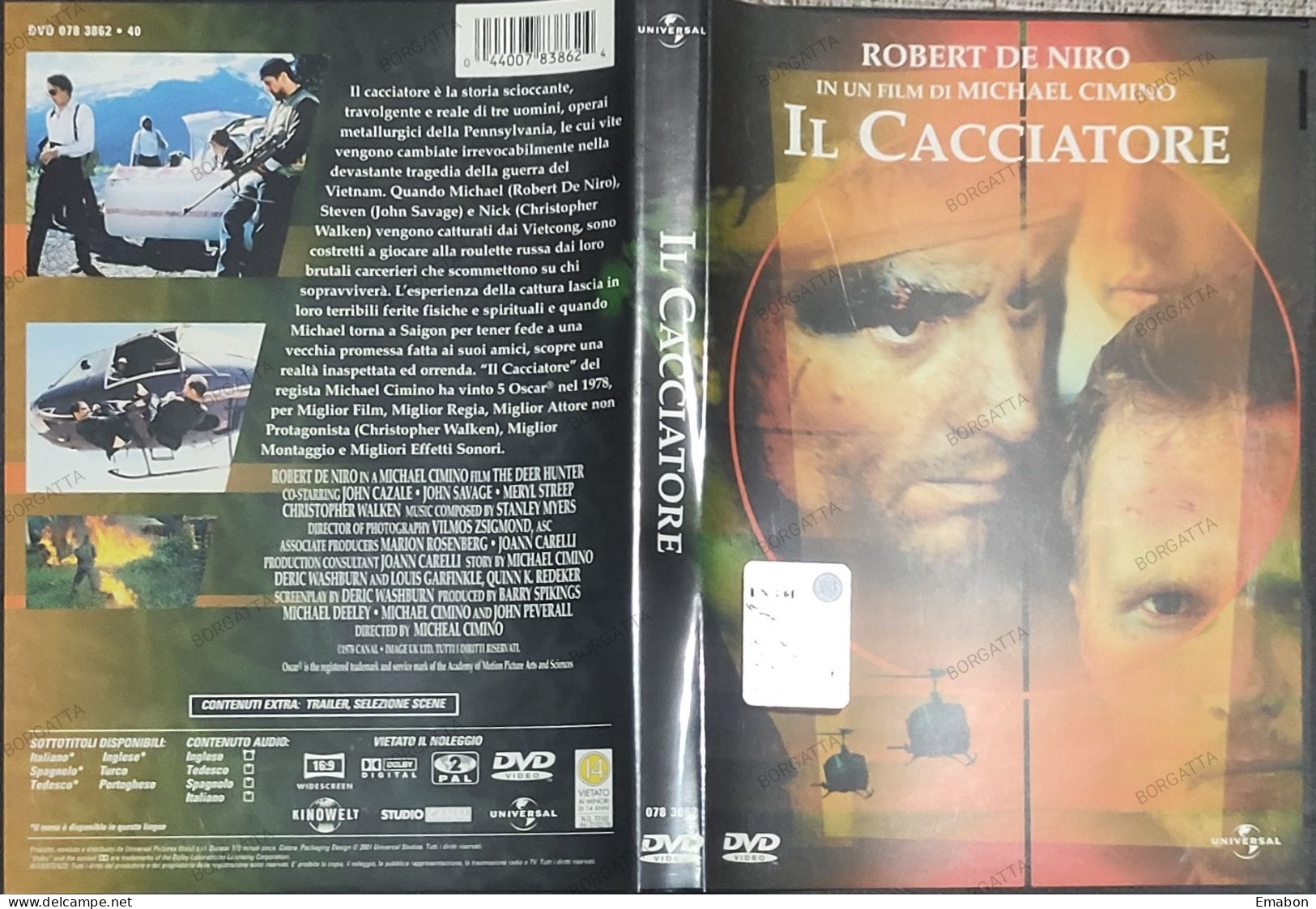 BORGATTA - DRAMMATICO - Dvd IL CACCIATORE -ROBERT DE NIRO - PAL 2 - UNIVERSAL 2001 - USATO In Buono Stato - Drama