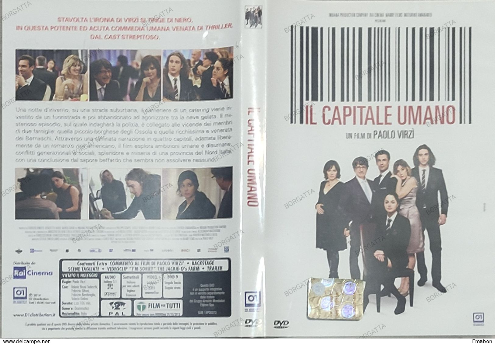 BORGATTA - DRAMMATICO - Dvd IL CAPITALE UMANO  - PAL 2 DVD 9 - 01DISTRIBUTION 2004- USATO In Buono Stato - Dramma