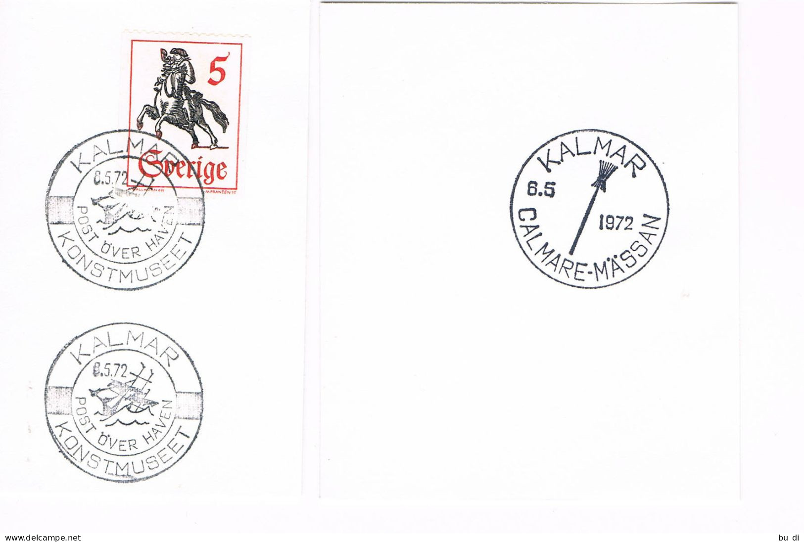 Schweden - 2 Sonderstempel Aus Kalmar - Kunst Museum, Messe - Briefe U. Dokumente